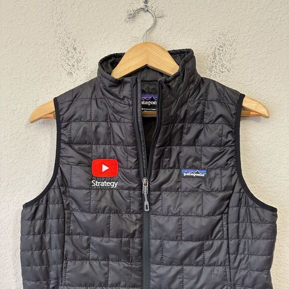 PATAGONIA YouTube Nano Puff Vest Jacket Black Full Zip Quilted Primaloft - Picture 4 of 12